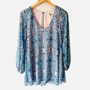 Show me your MuMu Donna Michelle Tunic Blue Boho Mini Dress Retro Party Small
